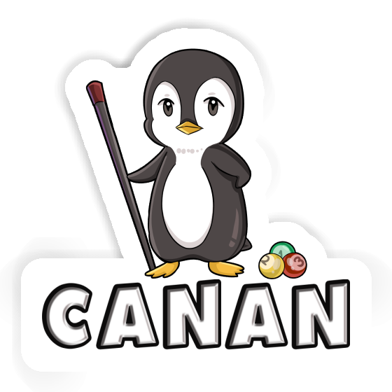 Canan Sticker Billiards Player Notebook Image