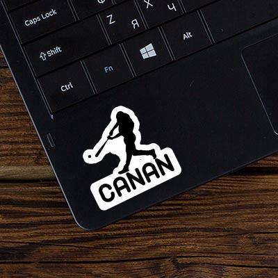 Canan Aufkleber Baseballspieler Laptop Image