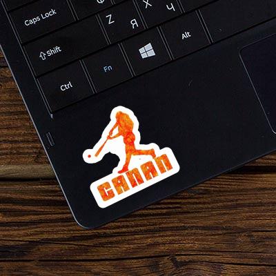 Canan Sticker Baseballspieler Notebook Image