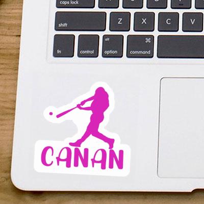 Canan Sticker Baseballspieler Notebook Image