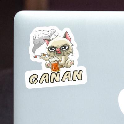 Canan Sticker Smoking Cat Laptop Image