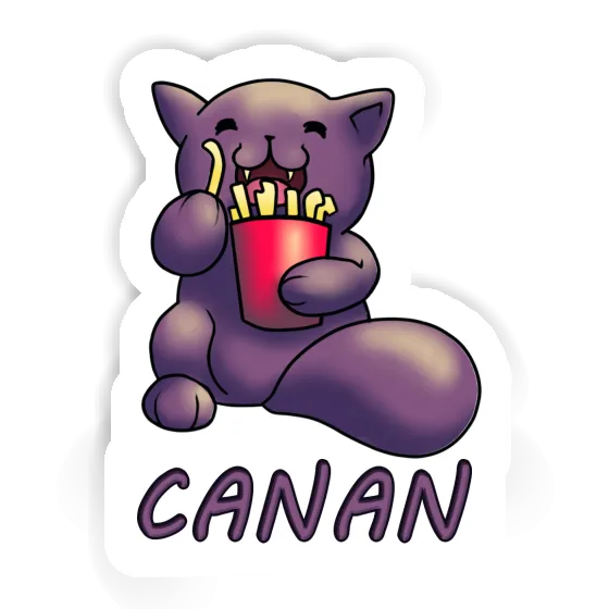 Canan Autocollant Chat-frites Image