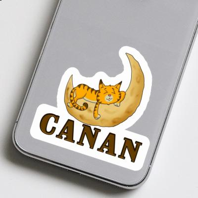 Sticker Sleeping Cat Canan Laptop Image