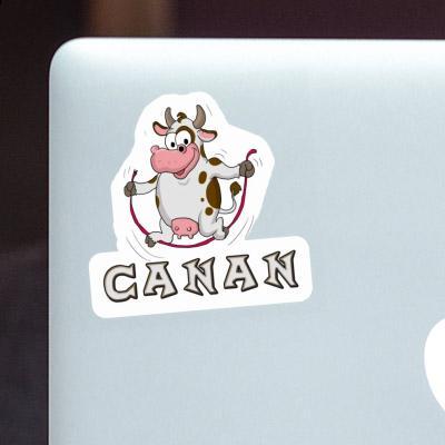 Canan Sticker Fitness Cow Notebook Image