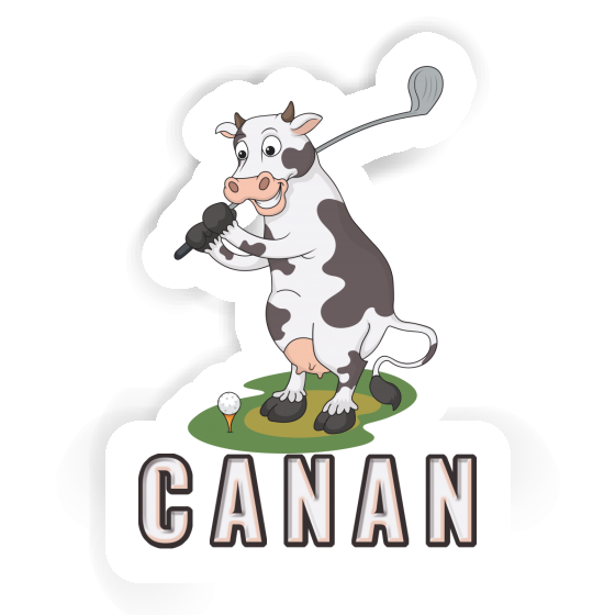 Golf Cow Sticker Canan Laptop Image