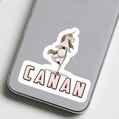 Canan Sticker Yoga Unicorn Notebook Image