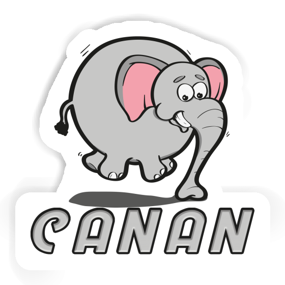 Jumping Elephant Sticker Canan Laptop Image