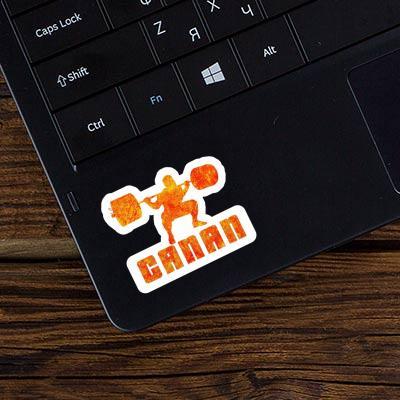 Gewichtheber Sticker Canan Laptop Image