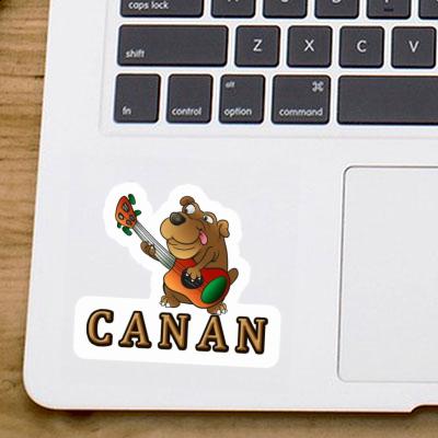 Sticker Canan Guitar Dog Image