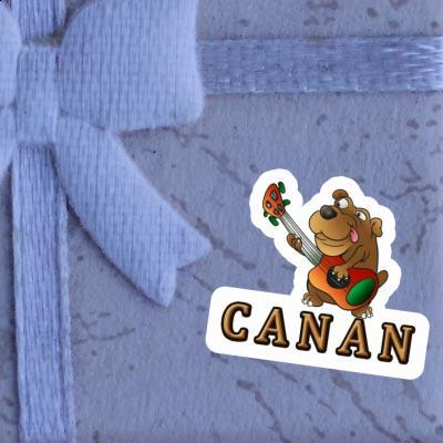 Sticker Canan Guitar Dog Notebook Image