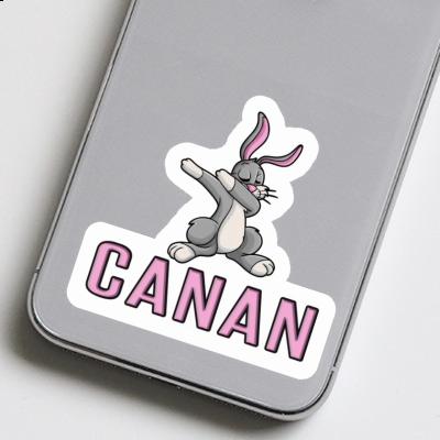 Canan Sticker Dabbing Hare Notebook Image