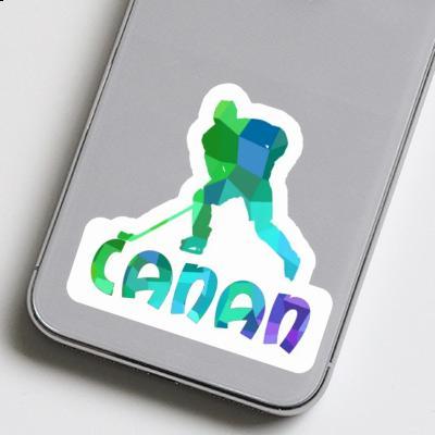 Autocollant Canan Joueur de hockey Notebook Image