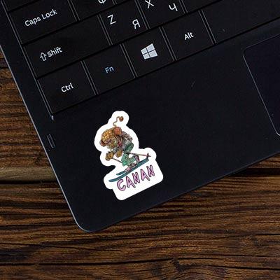 Canan Sticker Telemark Skier Laptop Image