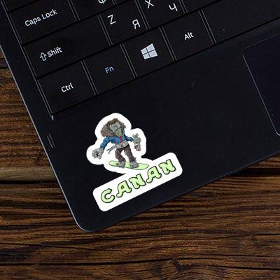 Canan Sticker Snowboarder Laptop Image