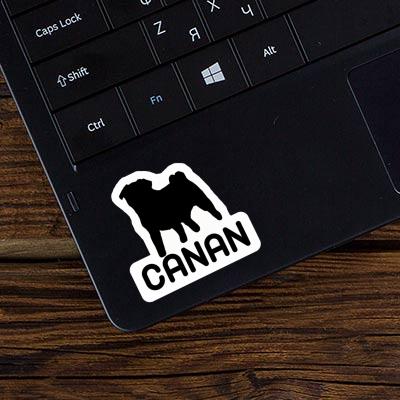 Pug Sticker Canan Laptop Image