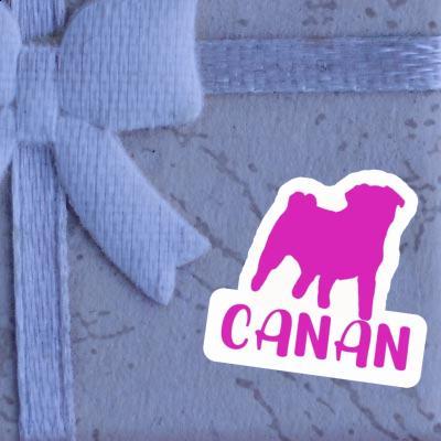 Aufkleber Mops Canan Notebook Image