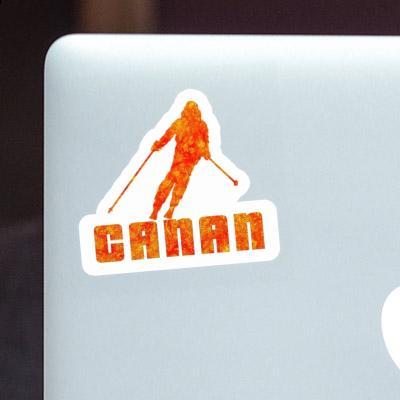 Sticker Canan Skifahrerin Notebook Image