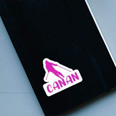 Sticker Skier Canan Notebook Image