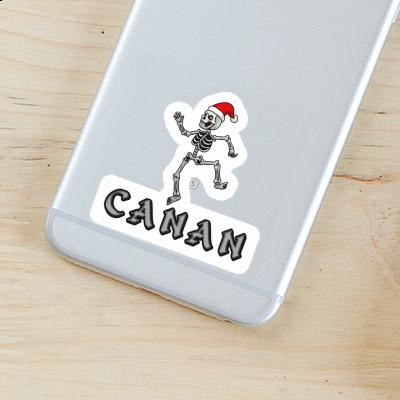 Canan Sticker Weihnachts-Skelett Gift package Image