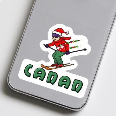 Sticker Canan Christmas Skier Notebook Image