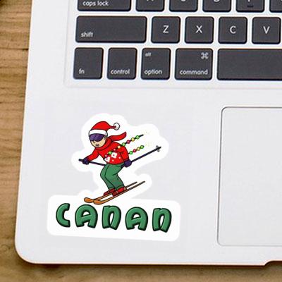 Sticker Canan Christmas Skier Image