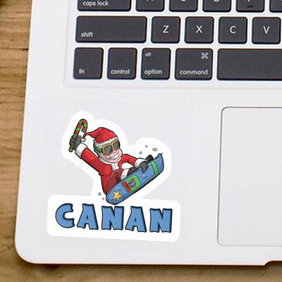 Sticker Weihnachts-Snowboarder Canan Image