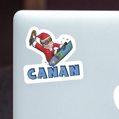 Sticker Weihnachts-Snowboarder Canan Image