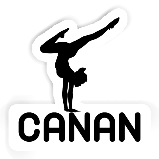 Canan Sticker Yoga Woman Laptop Image