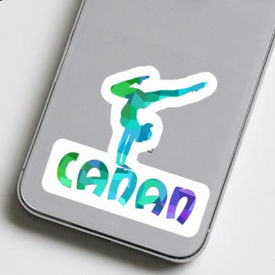 Sticker Canan Yoga Woman Laptop Image