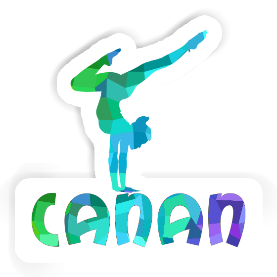 Sticker Canan Yoga Woman Notebook Image