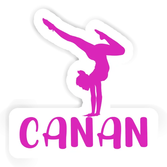 Sticker Yoga Woman Canan Laptop Image