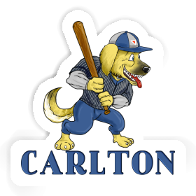 Carlton Sticker Baseball Dog Image