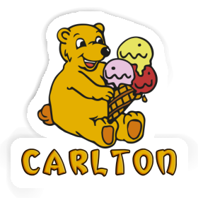 Carlton Sticker Ice Cream Bear Image