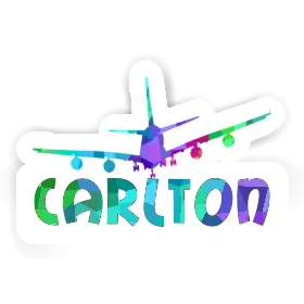 Carlton Sticker Airplane Image