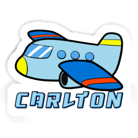 Carlton Sticker Airplane Image