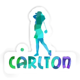 Sticker Carlton Golfer Image