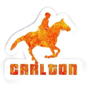 Carlton Sticker Horse Rider Image