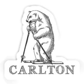 Carlton Sticker Skier Image