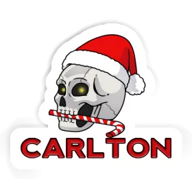 Sticker Christmas Skull Carlton Image