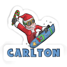 Christmas Snowboarder Sticker Carlton Image