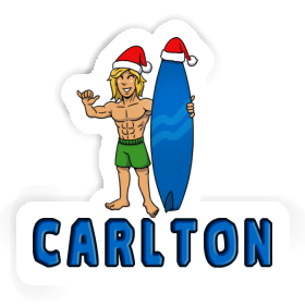 Sticker Christmas Surfer Carlton Image