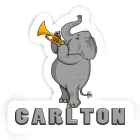 Sticker Carlton Trumpet Elephant Image