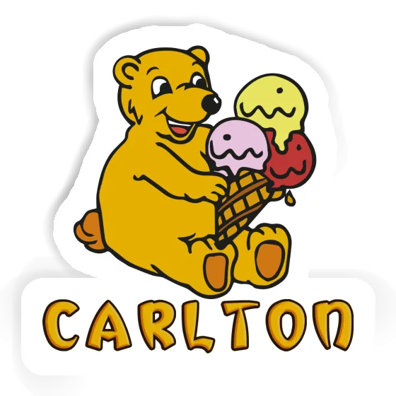 Carlton Sticker Ice Cream Bear Image