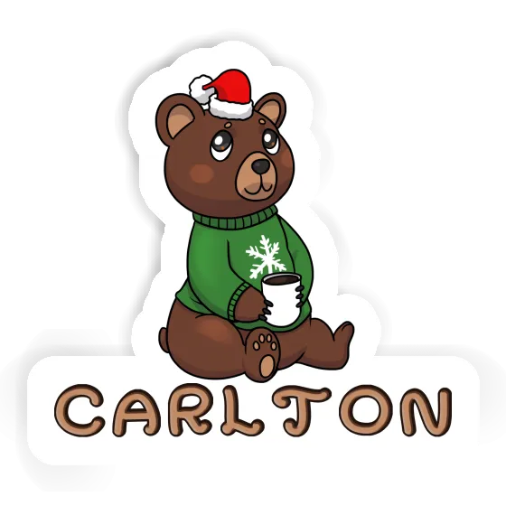 Christmas Bear Sticker Carlton Gift package Image