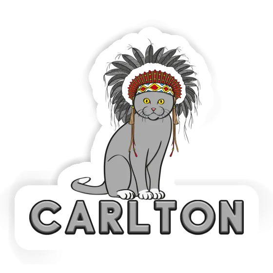 Sticker Indian Cat Carlton Notebook Image