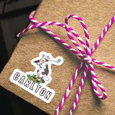 Golf Cow Sticker Carlton Notebook Image