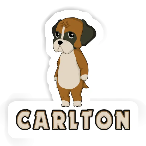 German Boxer Sticker Carlton Notebook Image