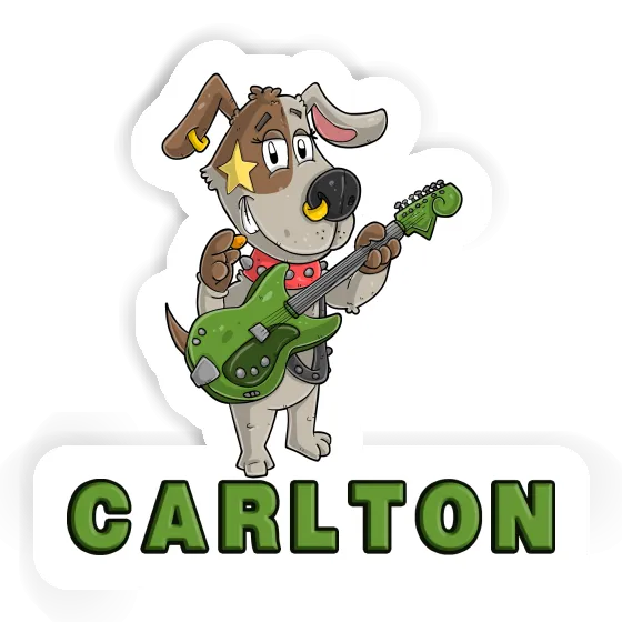 Carlton Sticker Guitarist Image