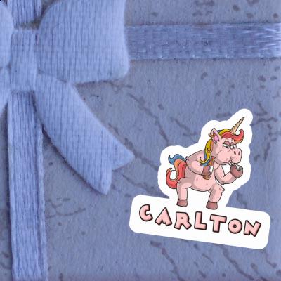 Carlton Sticker Smoking Unicorn Gift package Image