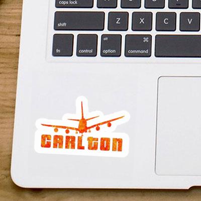 Carlton Sticker Airplane Image